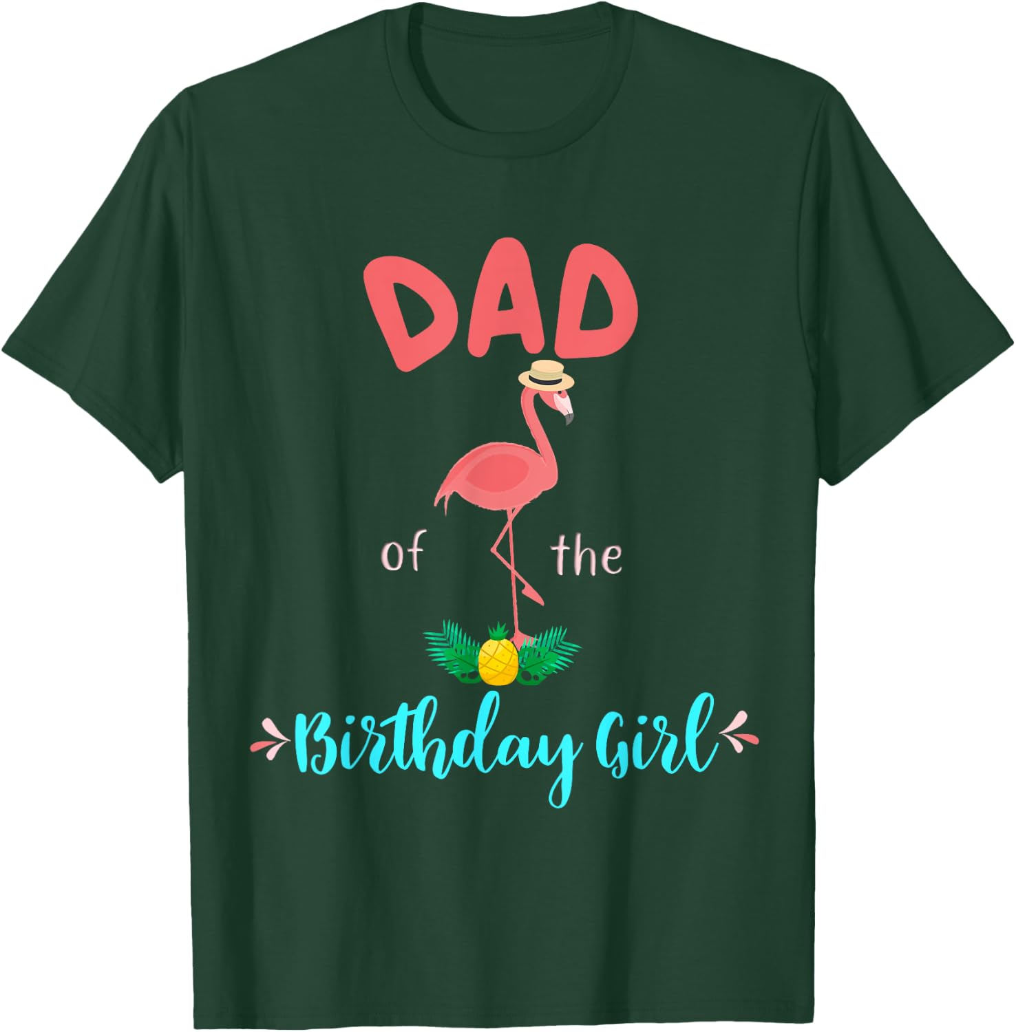 Flamingo Birthday Matching Shirt Mom Dad Group Outfit T-Shirt - T-Shirt | Forest