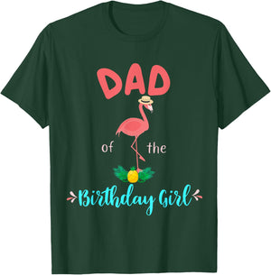 Flamingo Birthday Matching Shirt Mom Dad Group Outfit T-Shirt - T-Shirt | Forest