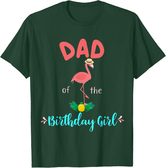 Flamingo Birthday Matching Shirt Mom Dad Group Outfit T-Shirt - T-Shirt | Forest