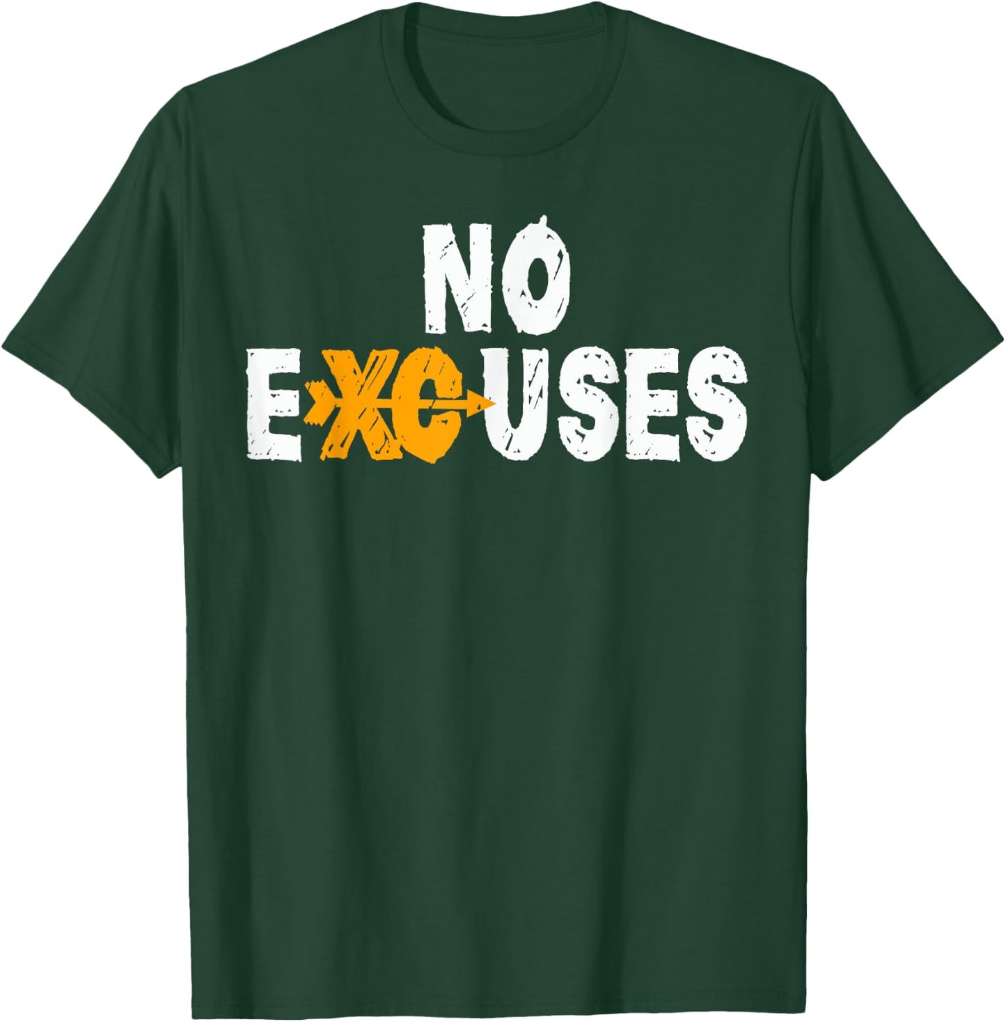 Cross Country Running Shirt for XC Runners - Women's No Excuses XC Running - Black - Small - Short Sleeve - Classic Fit - Cotton & Polyester Blend T-Shirt - T-Shirt | Forest