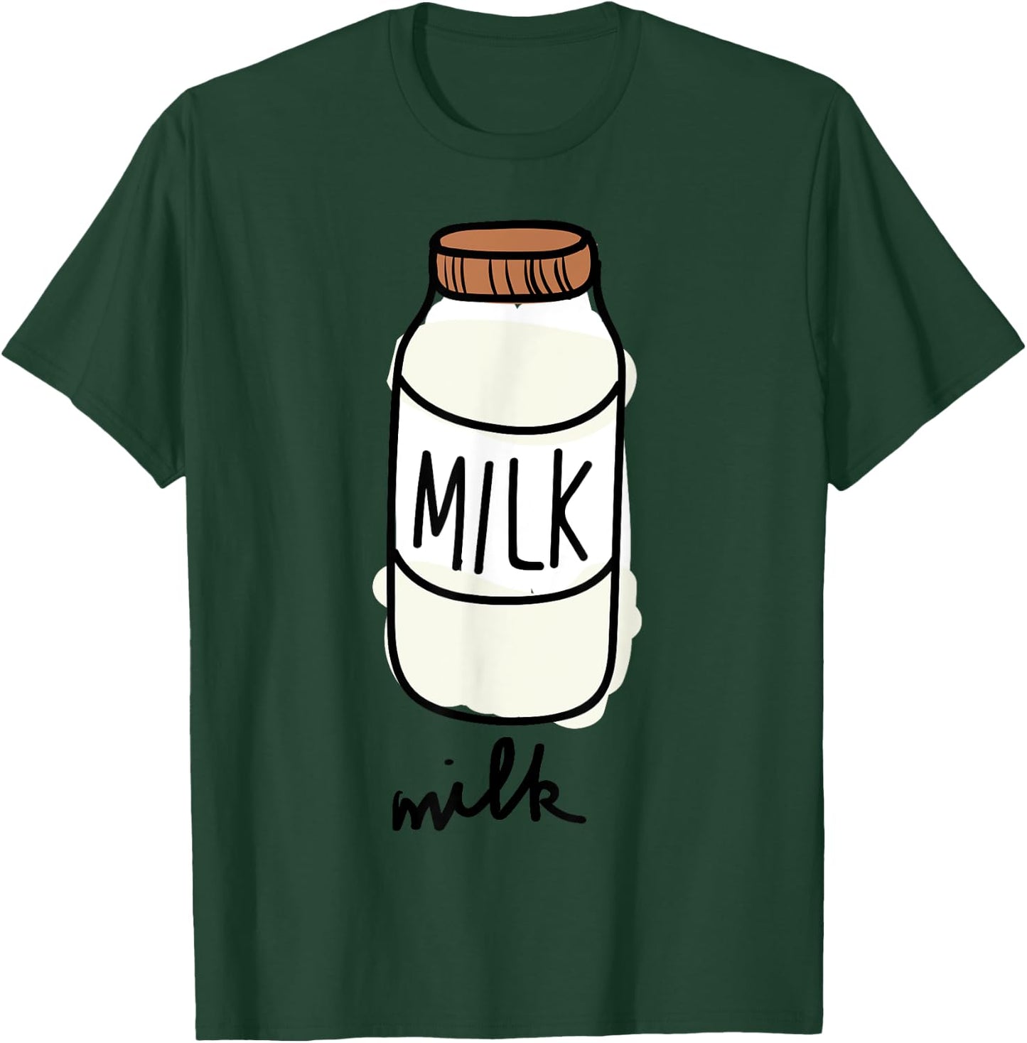 Milk Carton Milky Match Pair with Cookie Costume T-Shirt - T-Shirt | Forest