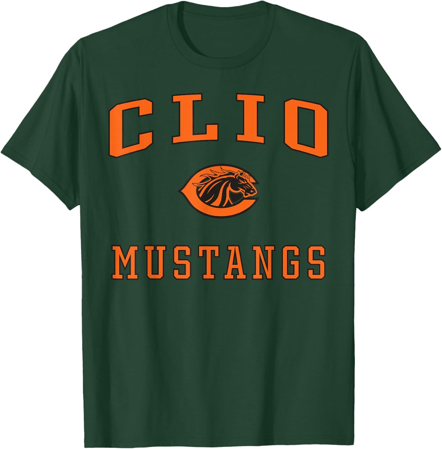 Clio High School Mustangs T-Shirt - T-Shirt | Forest