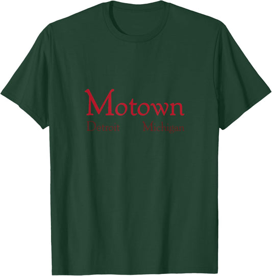 Motown shirt Detroit Motor City Michigan Music T-Shirt - T-Shirt | Forest