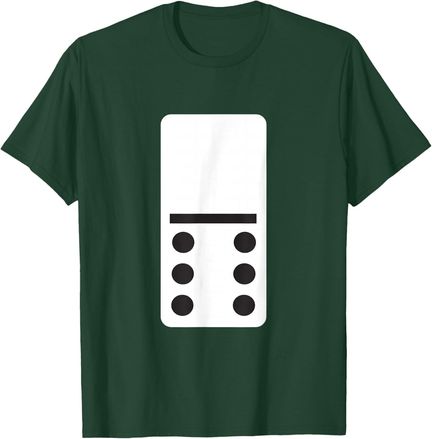 Blank Six Dominoes Costume 0-6 Domino Game Birthday T-Shirt - T-Shirt | Forest