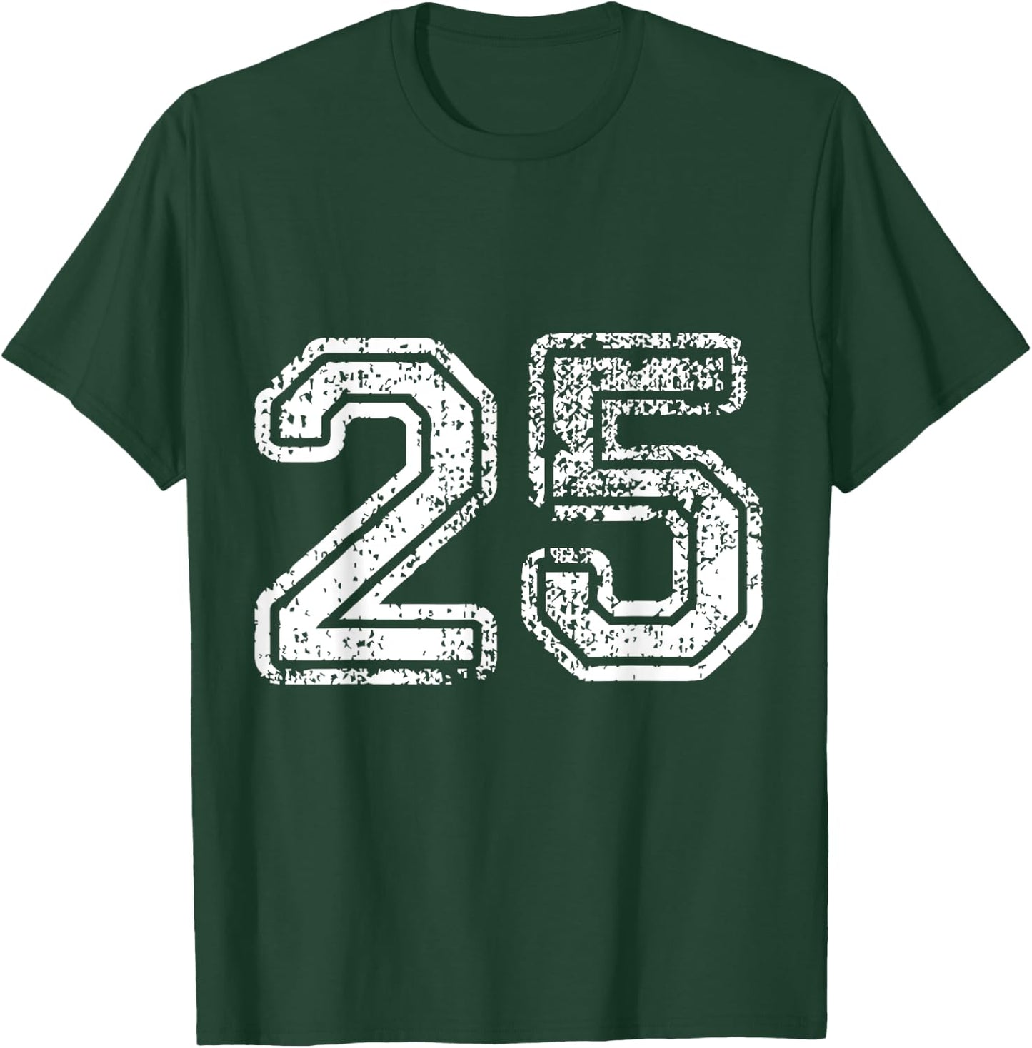 Distressed Number 25 Jersey T-Shirt - T-Shirt | Forest