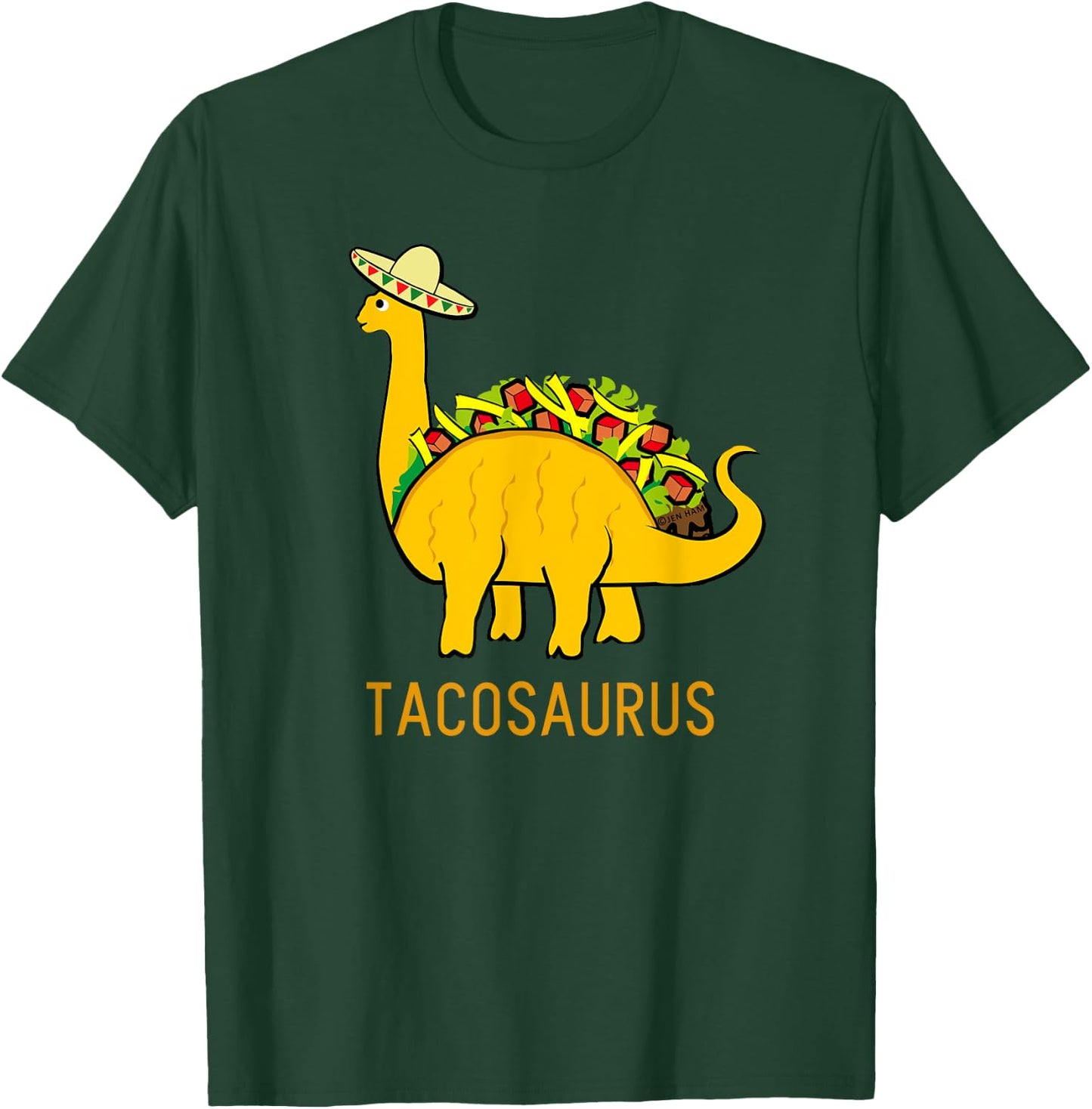 Tacosaurus Shirt Funny Taco Dinosaur Gift T-Shirt - T-Shirt | Forest