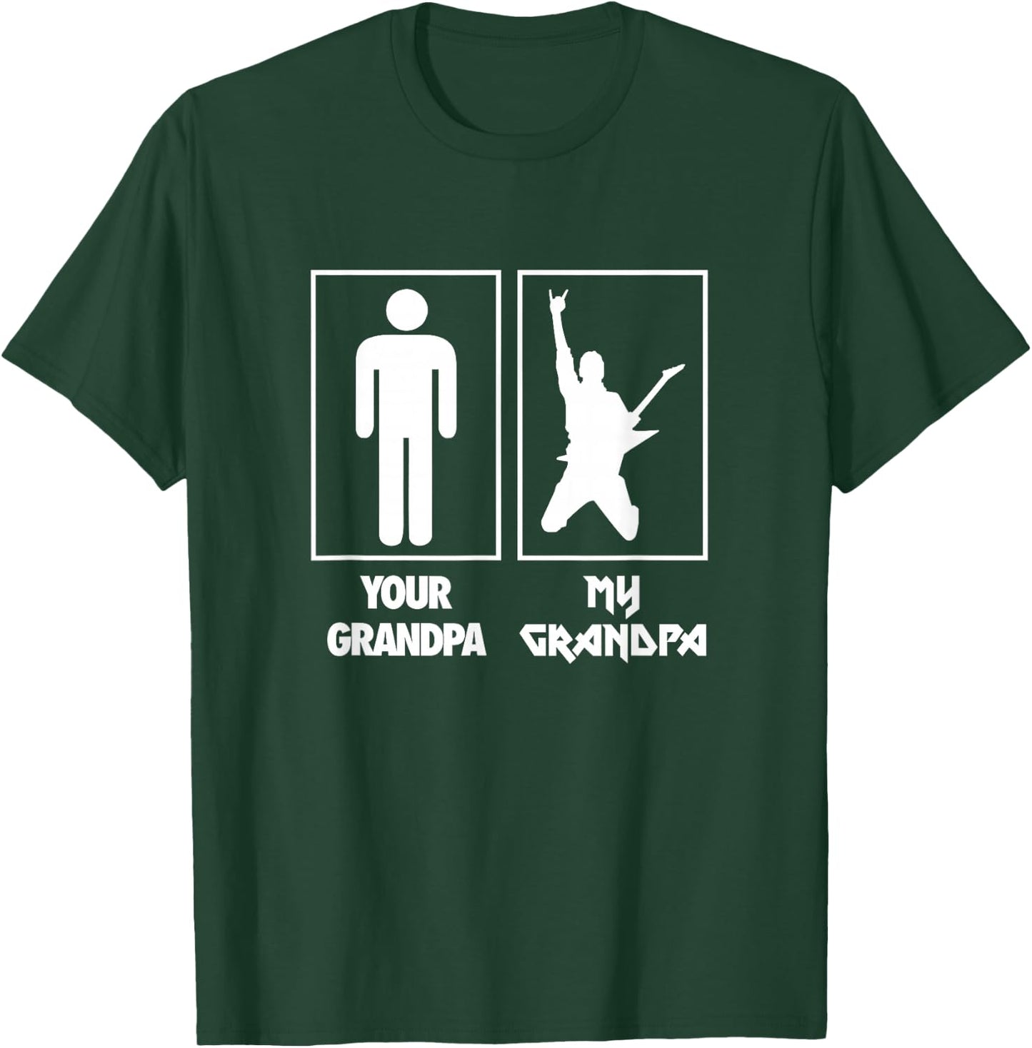 Your Grandpa My Grandpa Guitar Rock N Roll Music Band T-Shirt - T-Shirt | Forest
