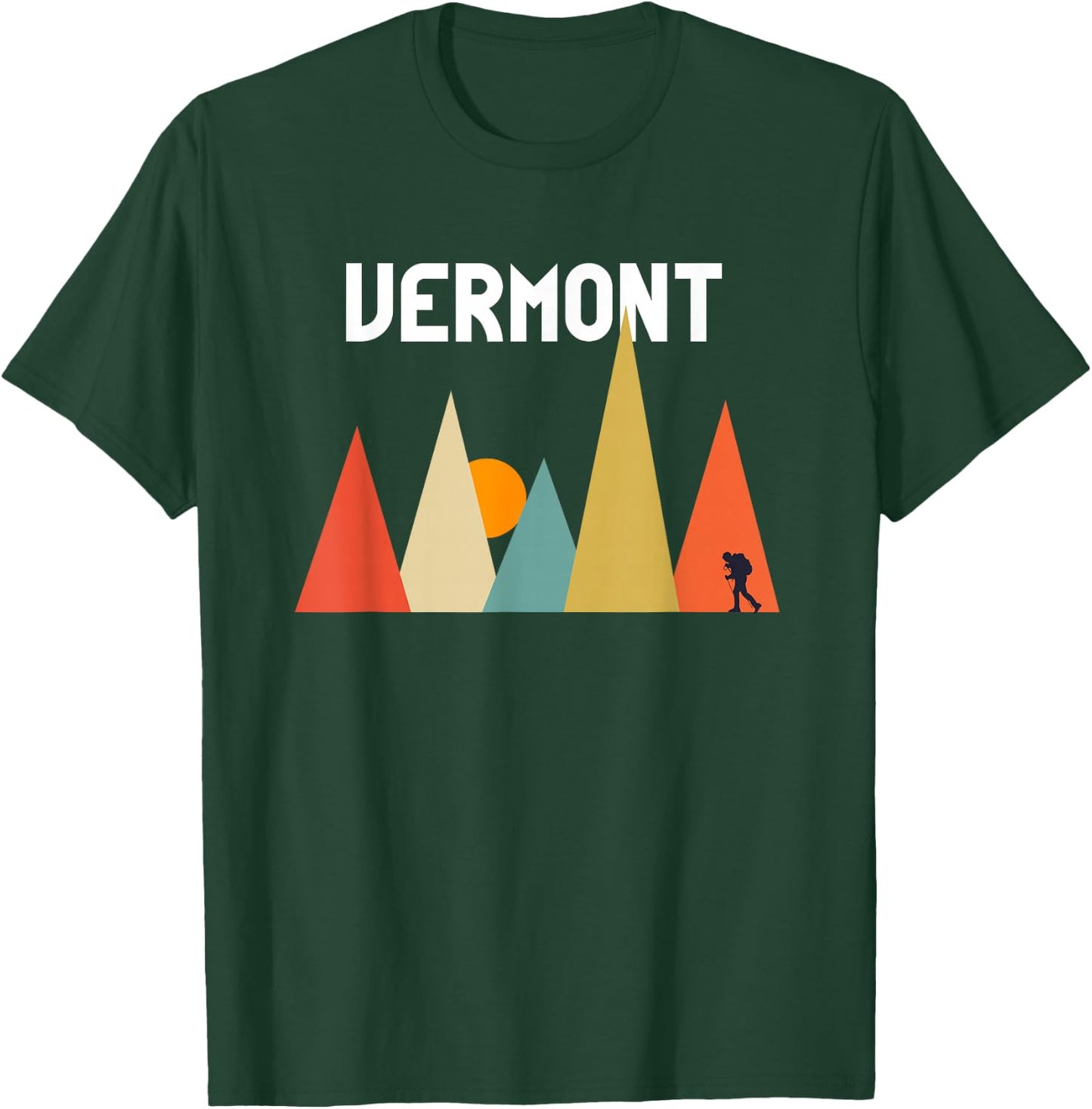 Vermont Retro Vintage T Shirt T-Shirt - T-Shirt | Forest