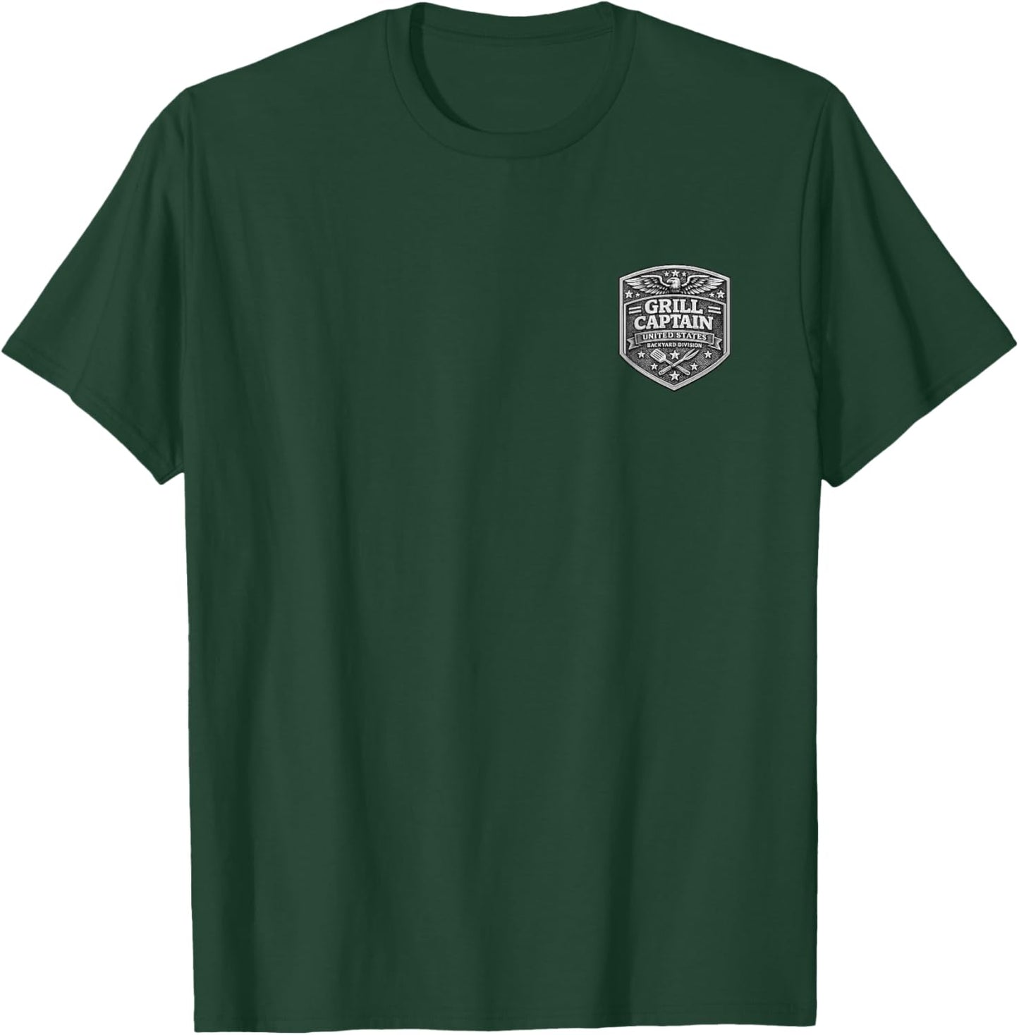 Backyard BBQ Commander Dad Cookout Boss Grill Captain T-Shirt - T-Shirt | Forest