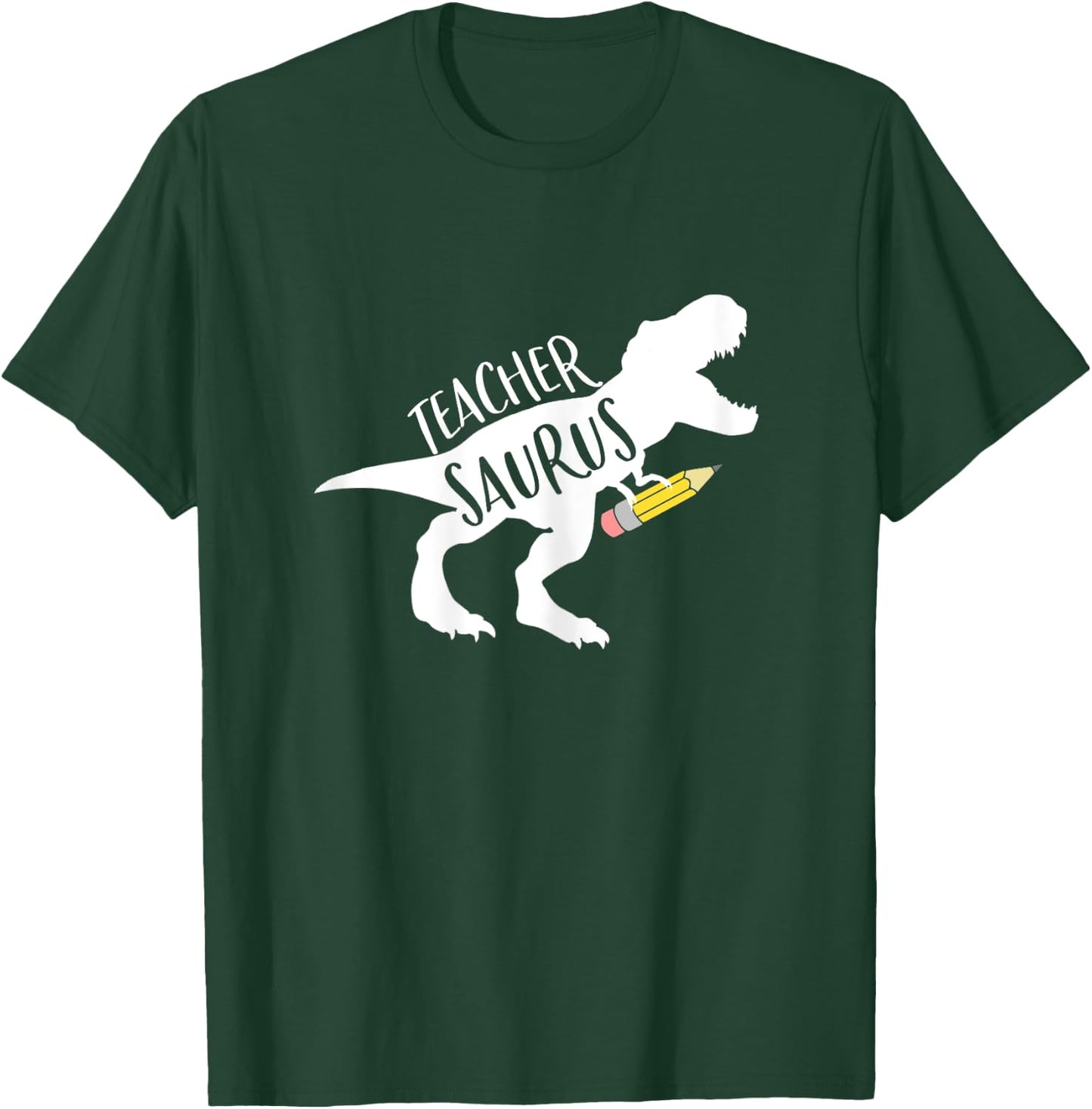 Dinosaur Teacher Shirt Teachersaurus Rex Funny Dino Gift T-Shirt - T-Shirt | Forest