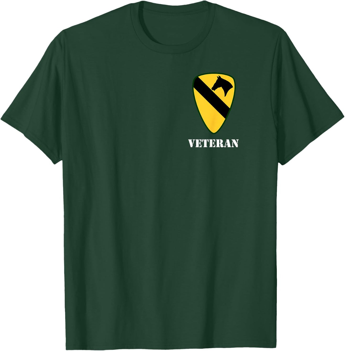 1st Cavalry Division Shirt - 1st CAV Shirt - Veteran (Black) T-Shirt - T-Shirt | Forest