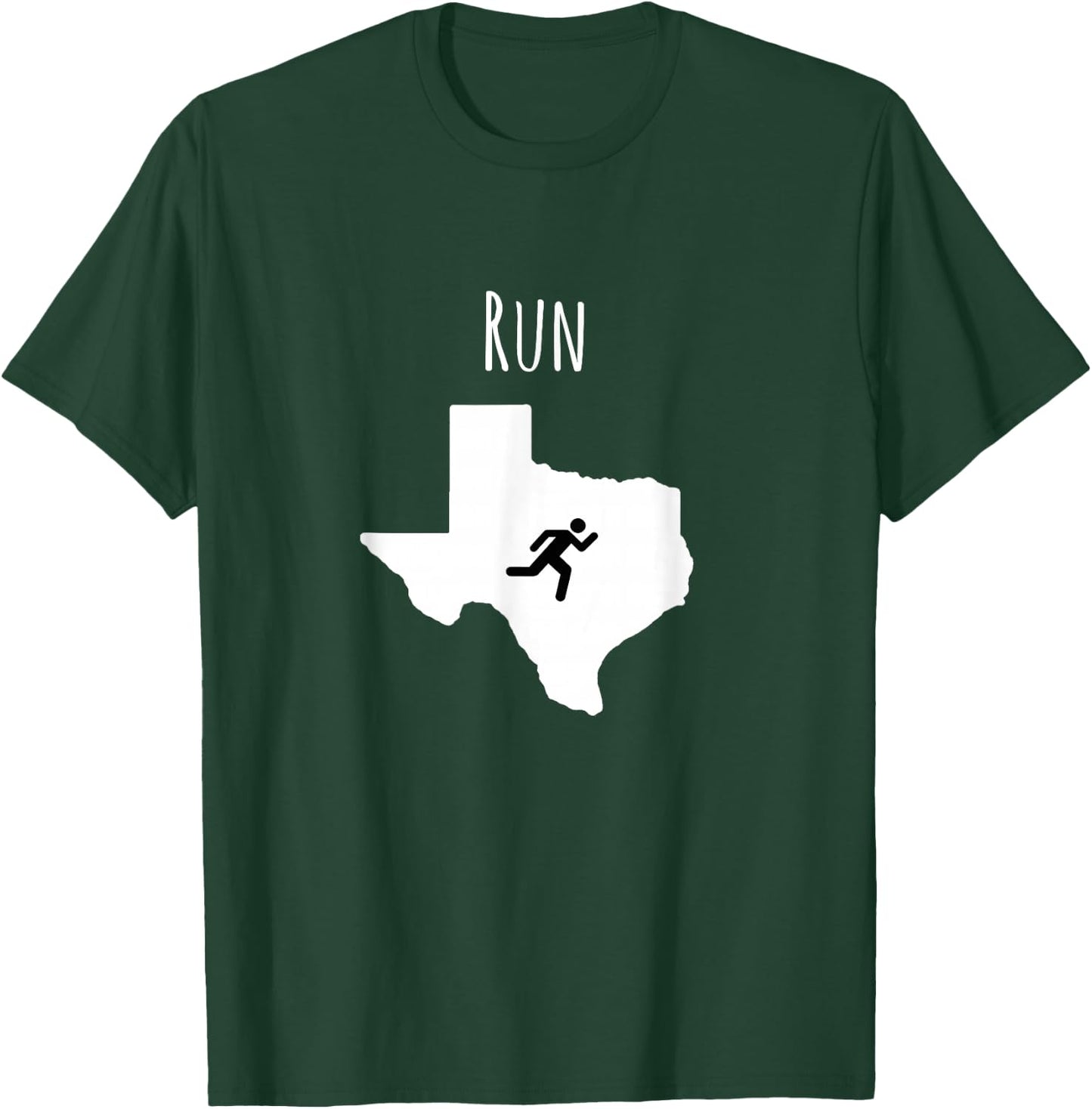 Run Texas Shirt, Runner , Texas Running T Shirt T-Shirt - T-Shirt | Forest