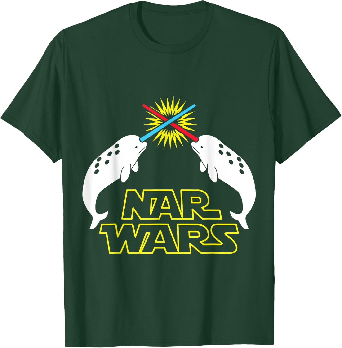 Nar Wars Funny Narwhal T-Shirt - T-Shirt | Forest