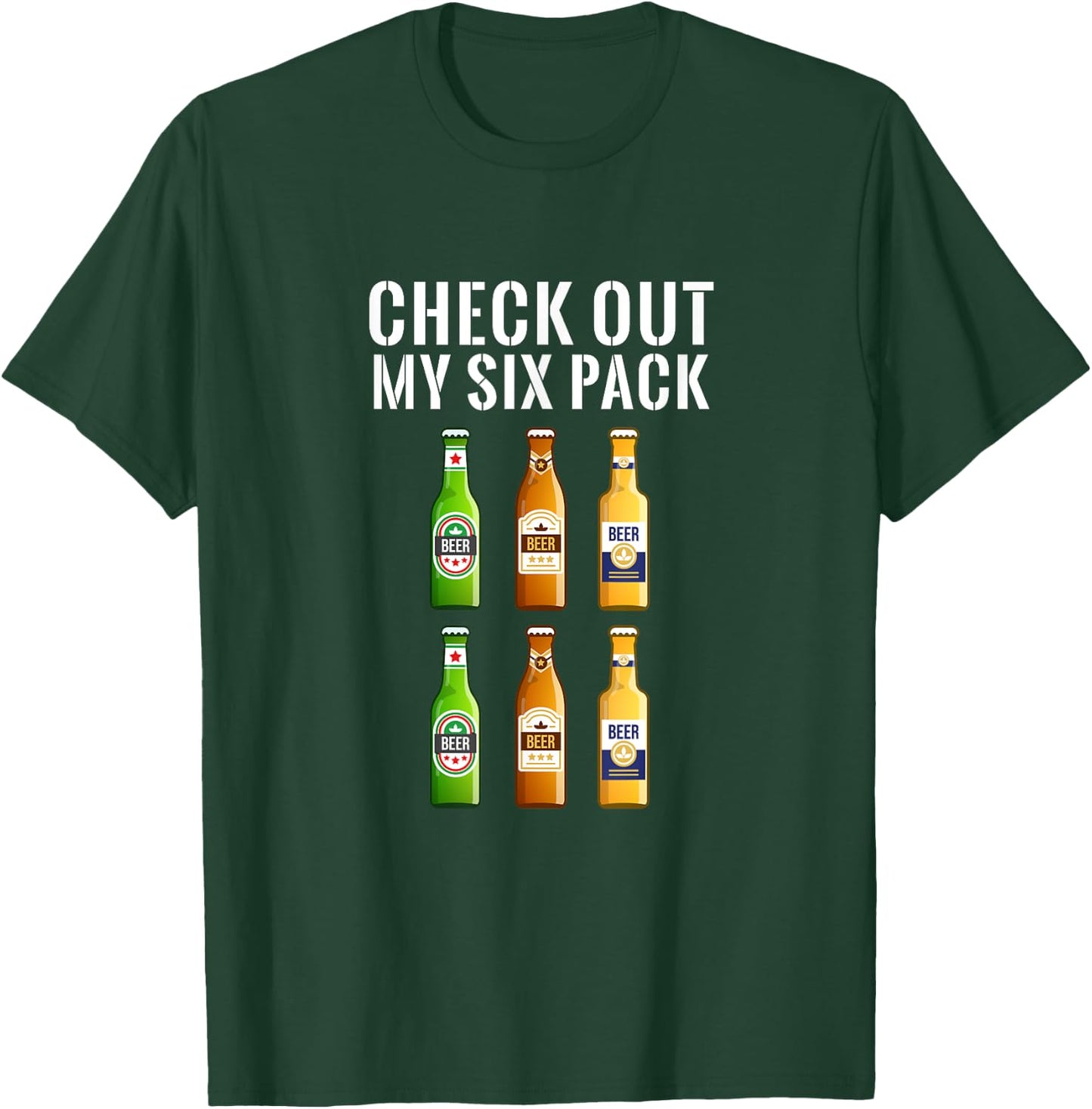 Check Out My Six Pack Beer - Funny Gym T-Shirt - T-Shirt | Forest