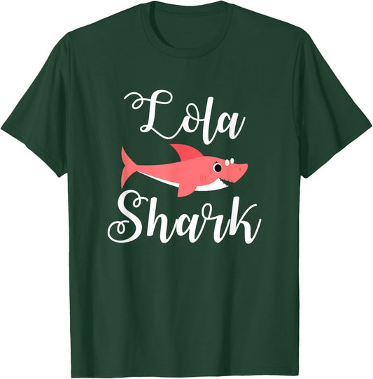 Lola Shark Funny Grandma Mothers Day Gift Women's T-Shirt - T-Shirt | Forest