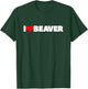 I Love (Heart) Beaver T-Shirt - T-Shirt | Forest