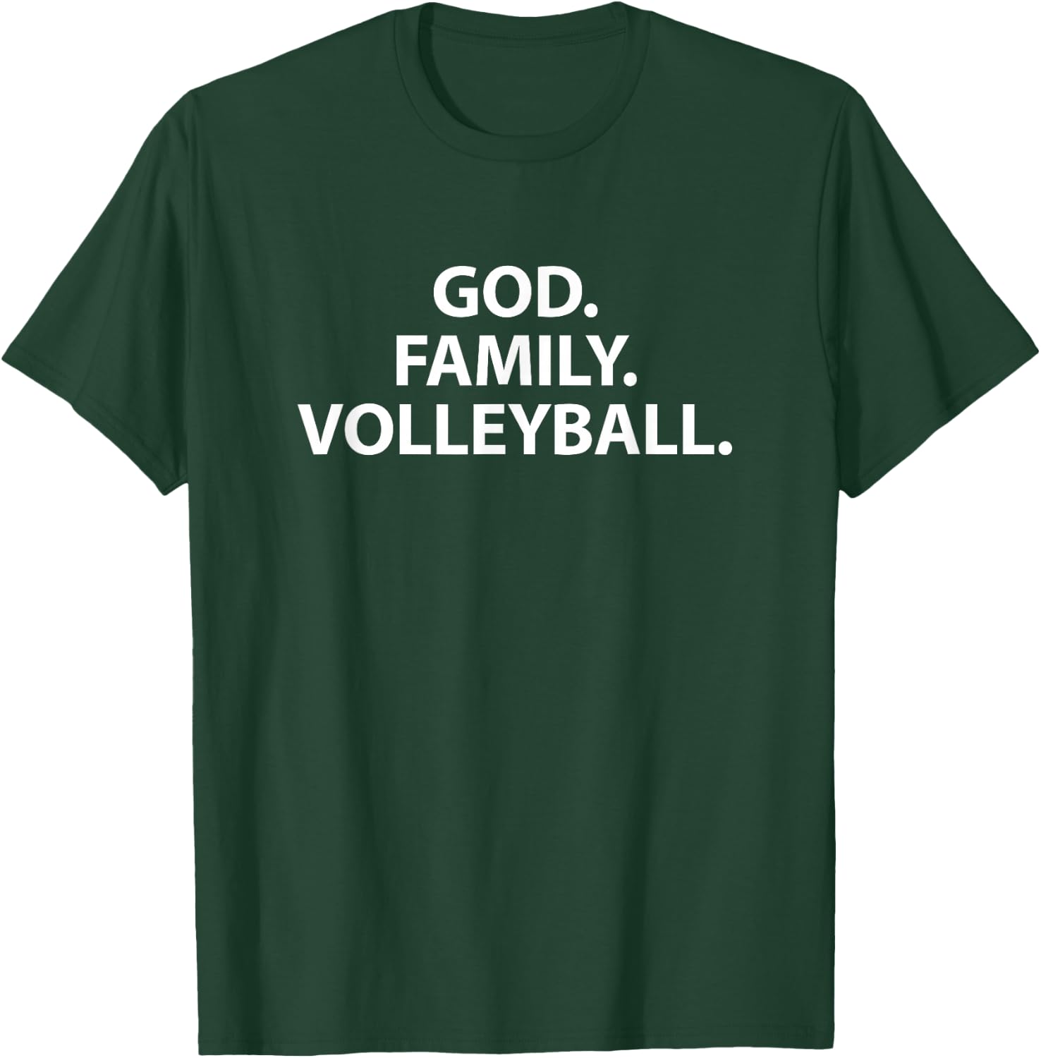 God Family Volleyball for Volley Player Family or Mom T-Shirt - T-Shirt | Forest