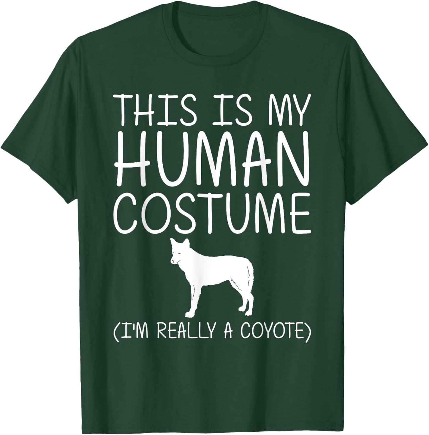 Coyote Easy Halloween Human Costume Wolf Pup Canine DIY Gift T-Shirt - T-Shirt | Forest