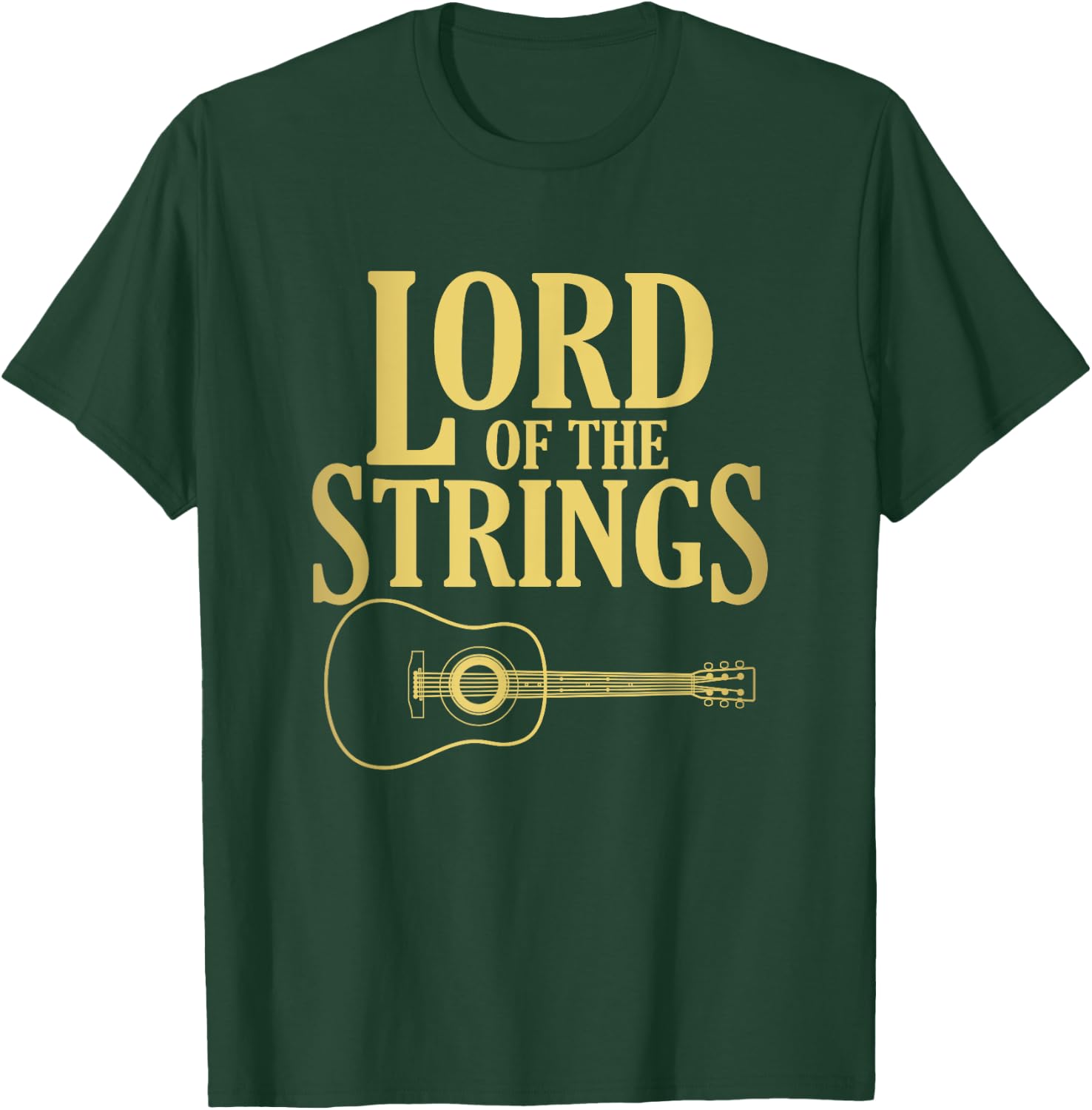 Lord Of The Strings Guitar Shirt | Cool Band Guitarist Gift T-Shirt - T-Shirt | Forest