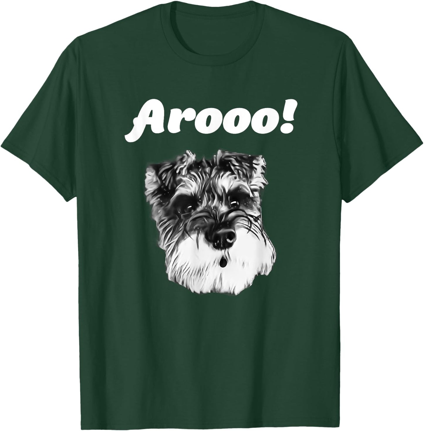 Schnauzer Arooo Barking T Shirt T-Shirt - T-Shirt | Forest