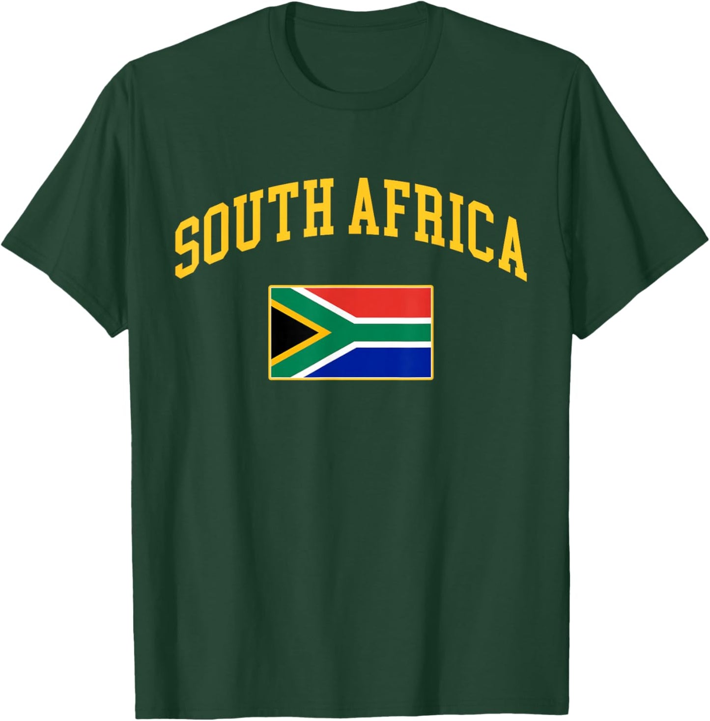 South Africa Flag Retro Vintage Classic Graphic T-Shirt - T-Shirt | Forest