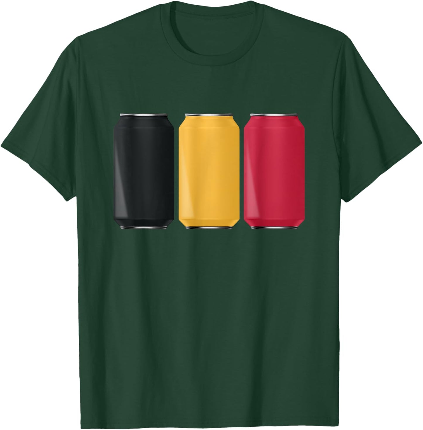 Patriotic Beer Cans Belgium Flag T-Shirt - T-Shirt | Forest
