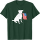 American Labrador Dog Holding July 4th Patriotic USA Flag Women Kids Men T-Shirt - T-Shirt | Forest