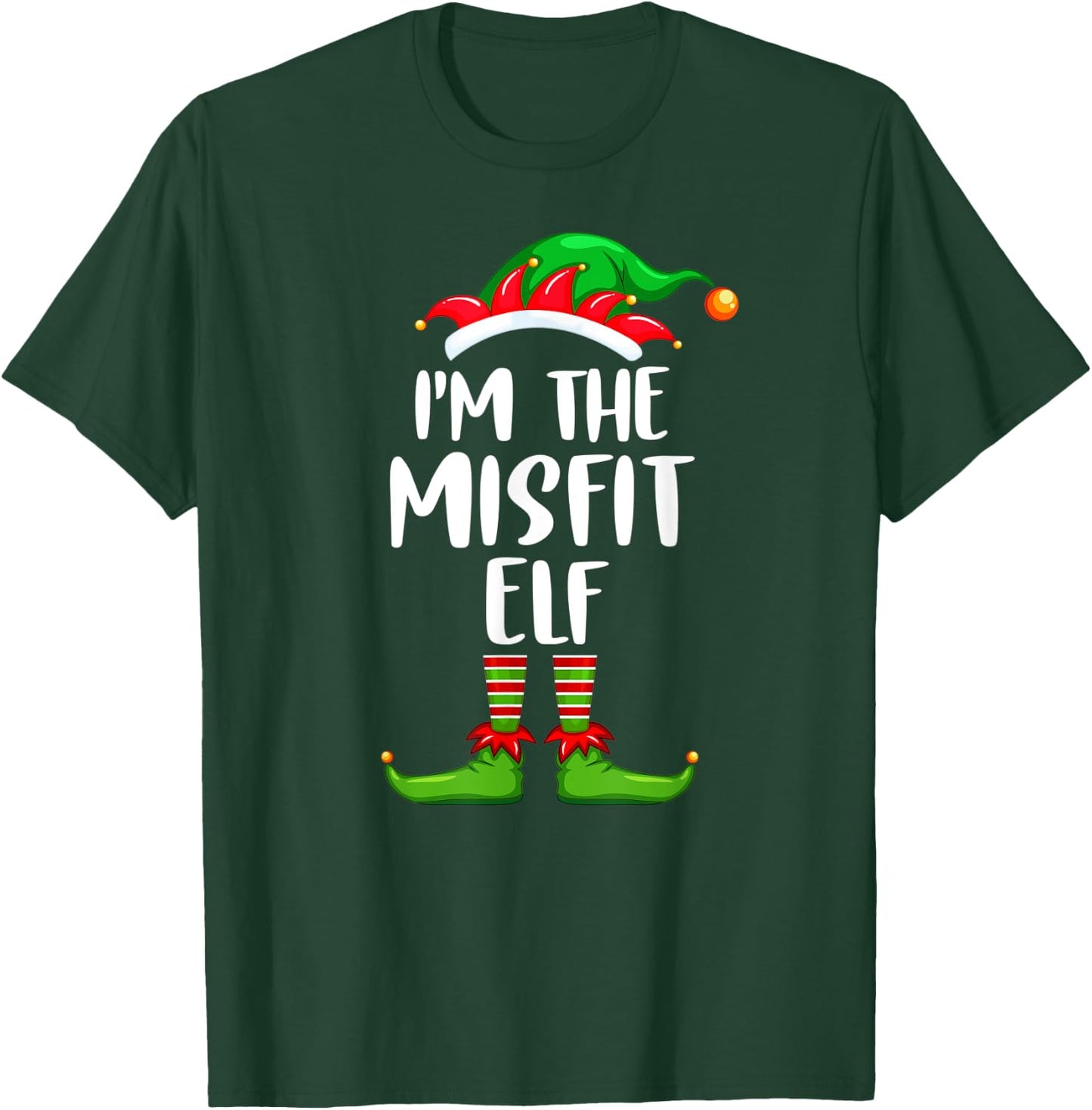 I'm The Misfit Elf Shirt Matching Family Group Christmas T-Shirt - T-Shirt | Forest