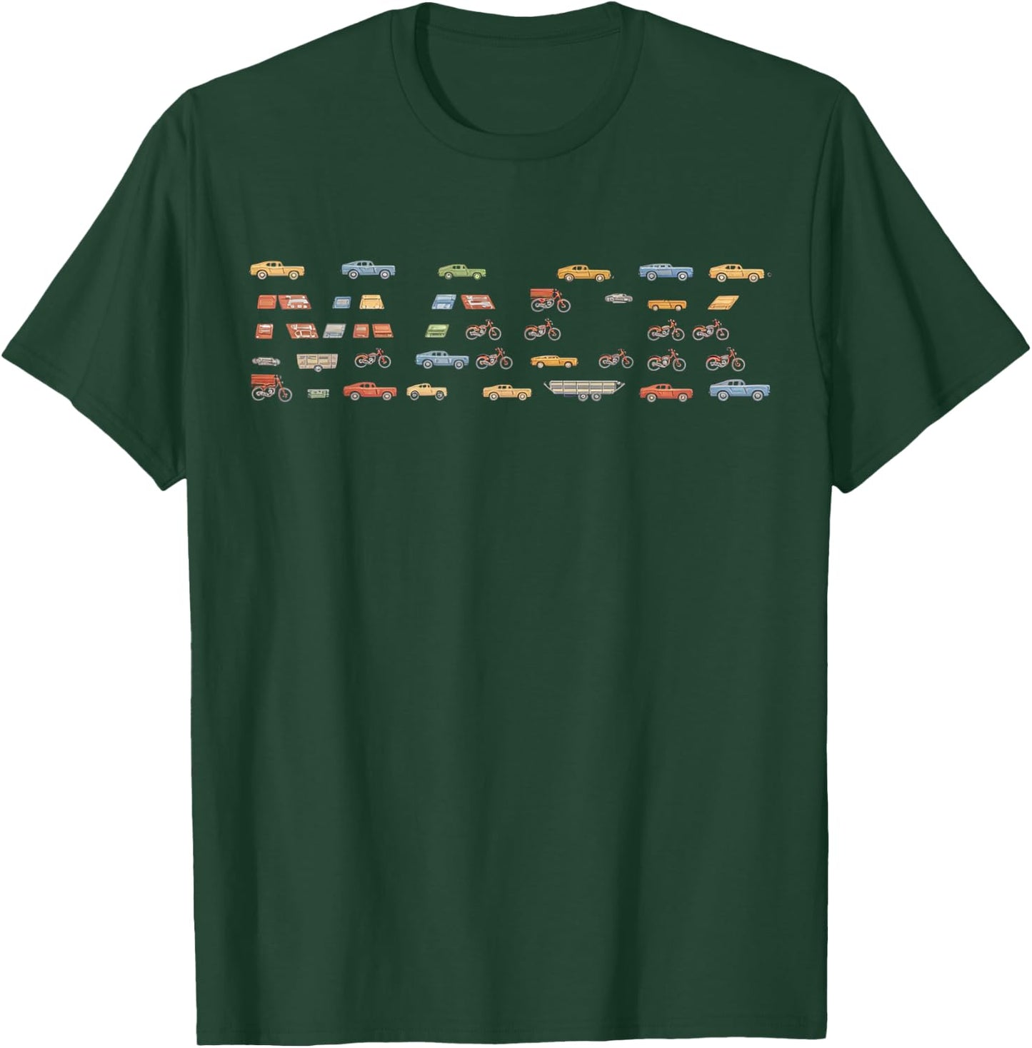 Mack Custom Name Personalized Classic Cars Boys Women Men T-Shirt - T-Shirt | Forest
