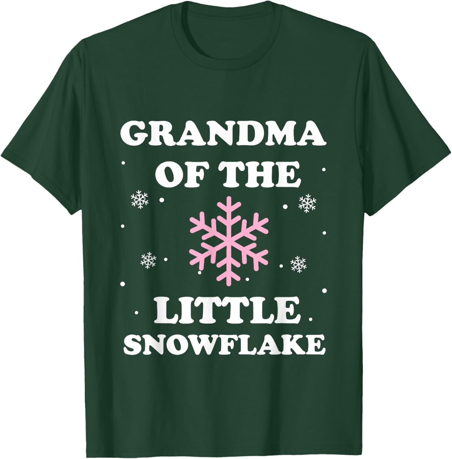 Grandma of the Little Snowflake Christmas Baby Shower Girl T-Shirt - T-Shirt | Forest
