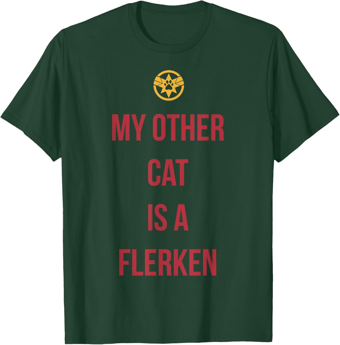 Captain Marvel My Other Cat Is A Flerken Bold Logo T-Shirt - T-Shirt | Forest