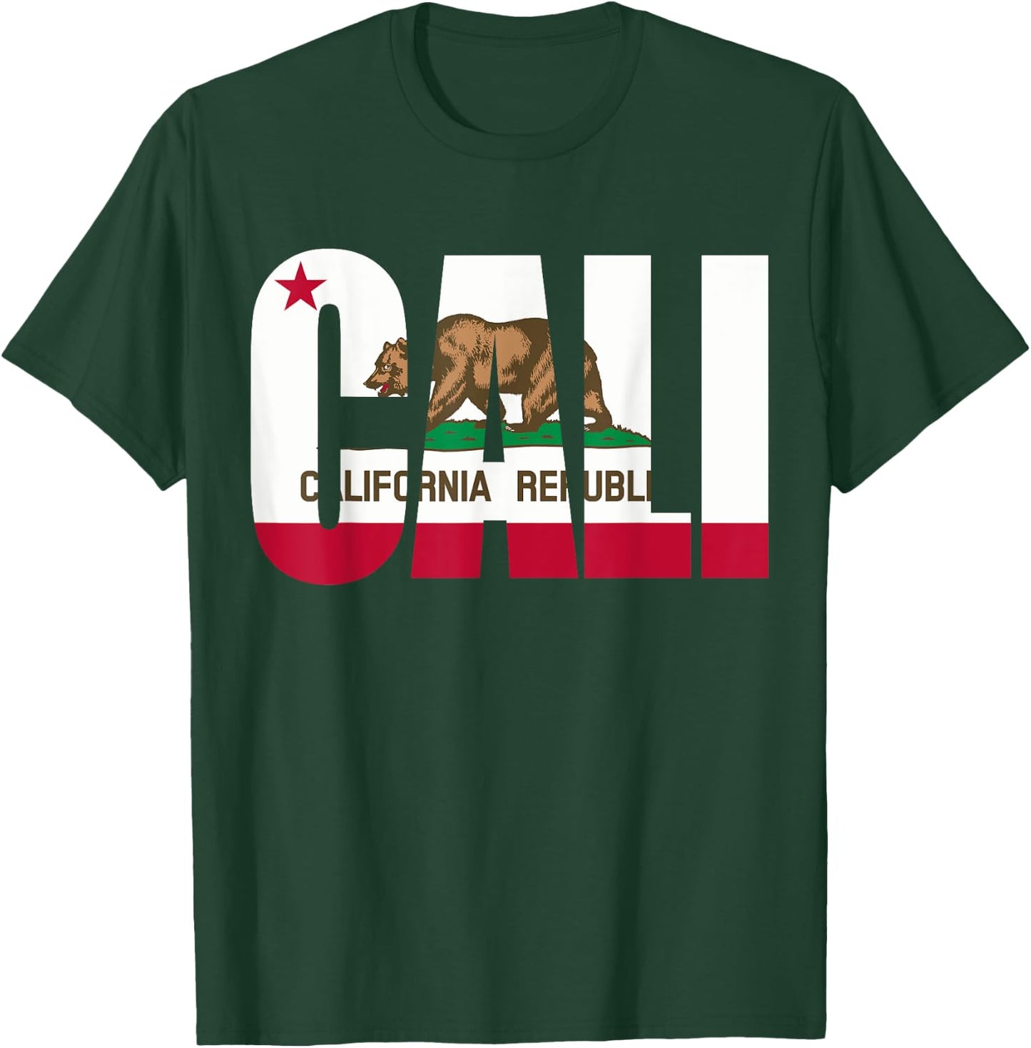 Republic of California State Flag T-Shirt - T-Shirt | Forest