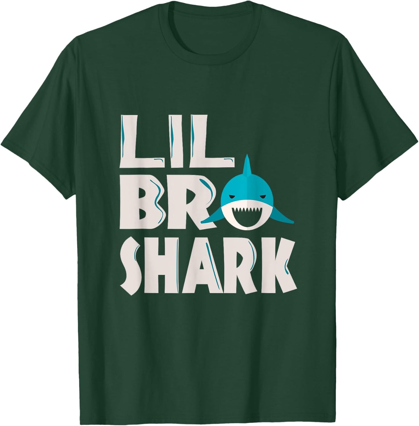 Funny Lil Bro Shark Funny Sibling Quote Meme Saying T-Shirt - T-Shirt | Forest