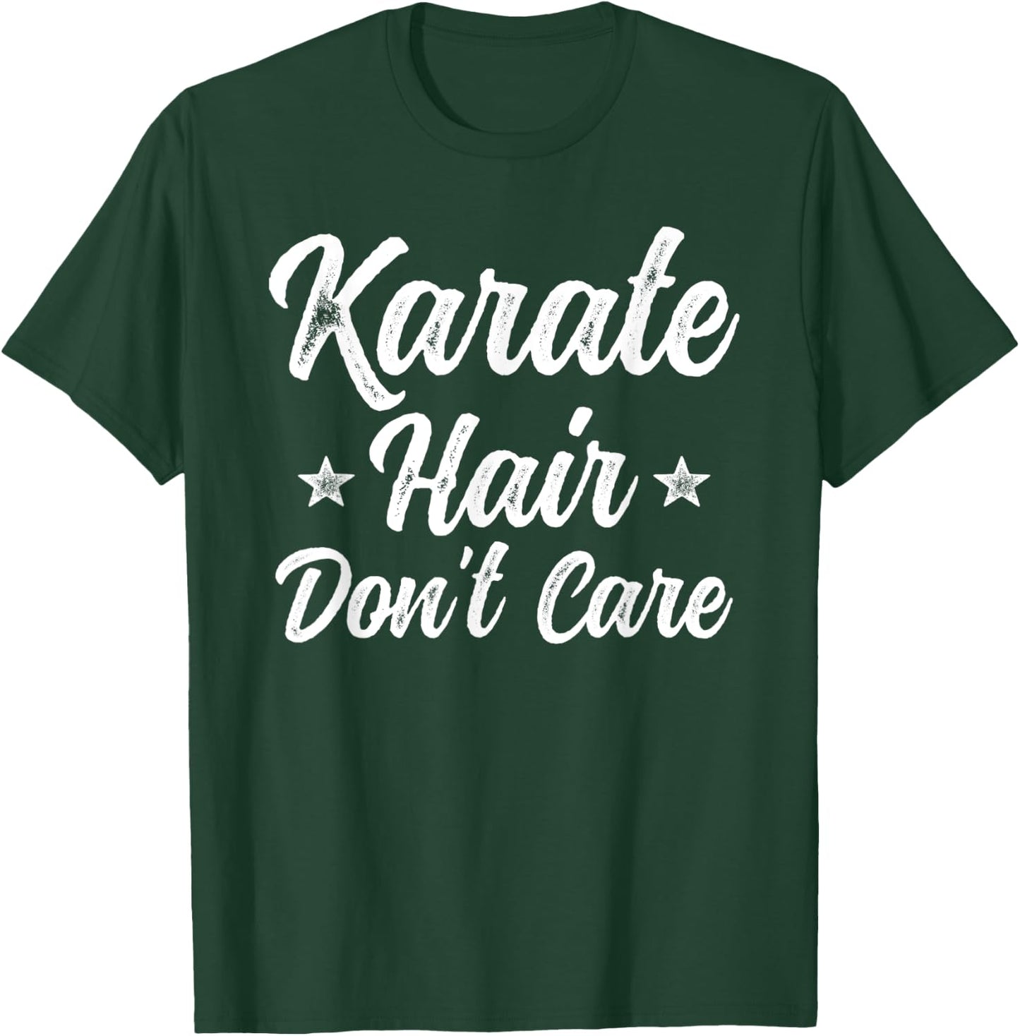 Vintage Karate Hair Don't Care Funny Martial Arts Gift T-Shirt - T-Shirt | Forest