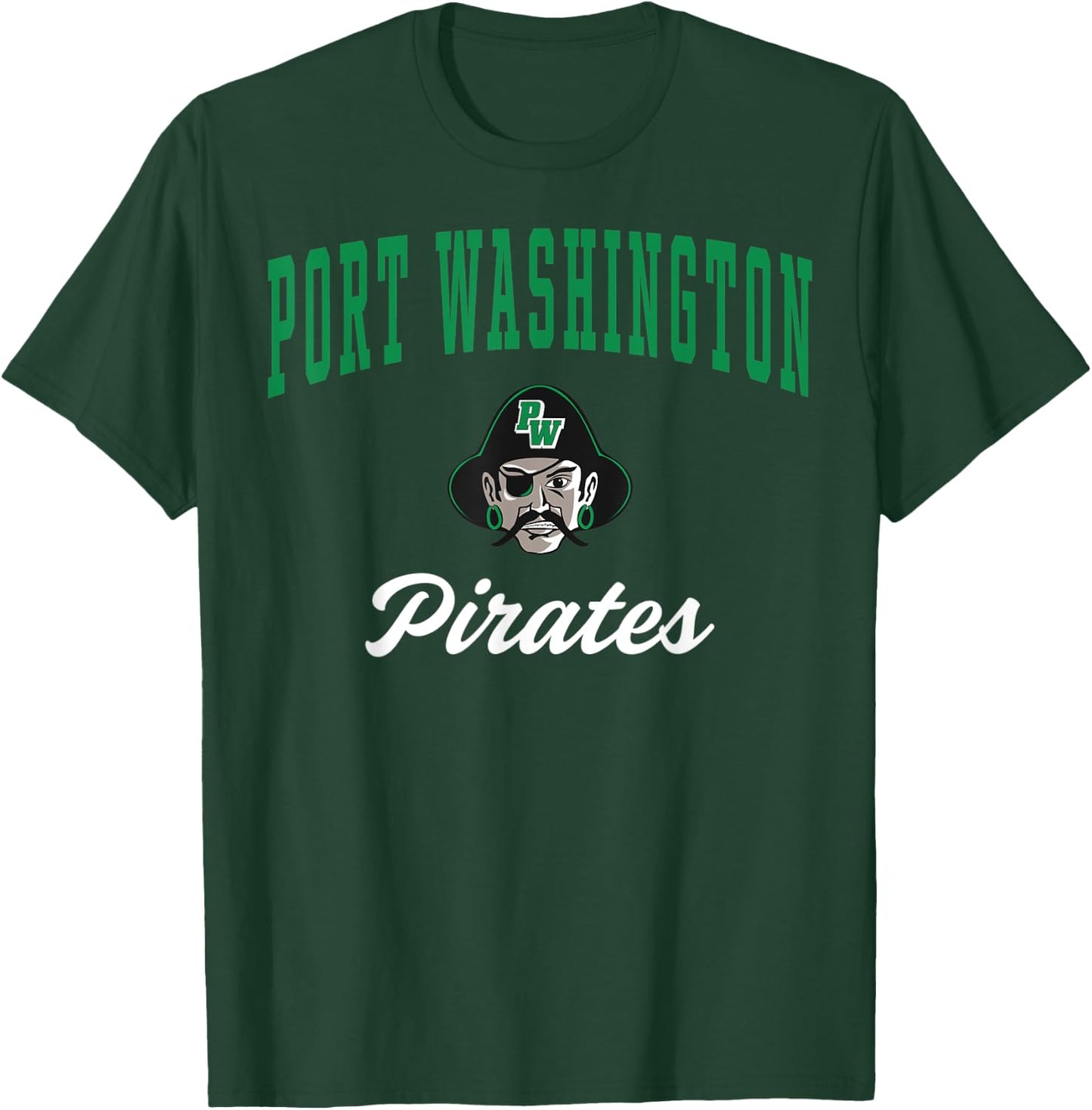 Port Washington High School Pirates C3 T-Shirt - T-Shirt | Forest