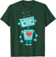 Robot Heart Valentine's Day For Kids Girls T-Shirt - T-Shirt | Forest