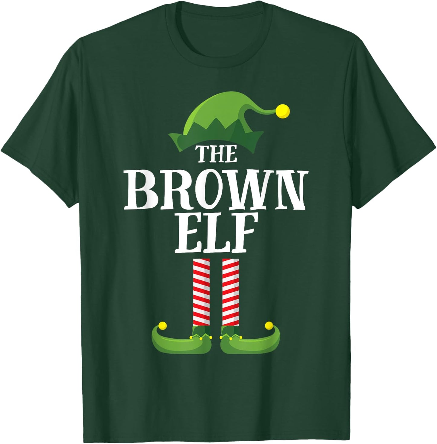 Brown Elf Matching Family Group Christmas Party T-Shirt - T-Shirt | Forest