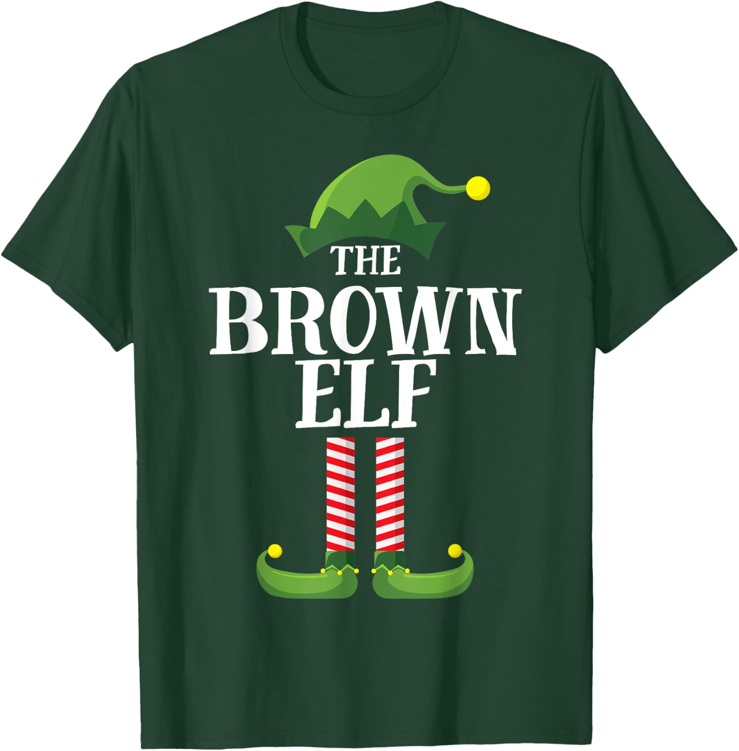 Brown Elf Matching Family Group Christmas Party T-Shirt - T-Shirt | Forest