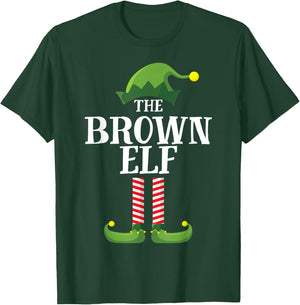 Brown Elf Matching Family Group Christmas Party T-Shirt - T-Shirt | Forest