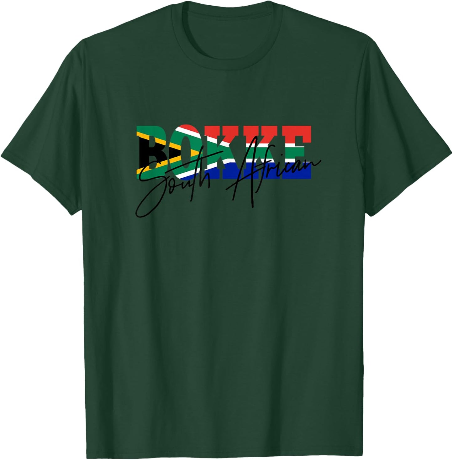 Bokke South African Pride Flag T-Shirt - T-Shirt | Forest