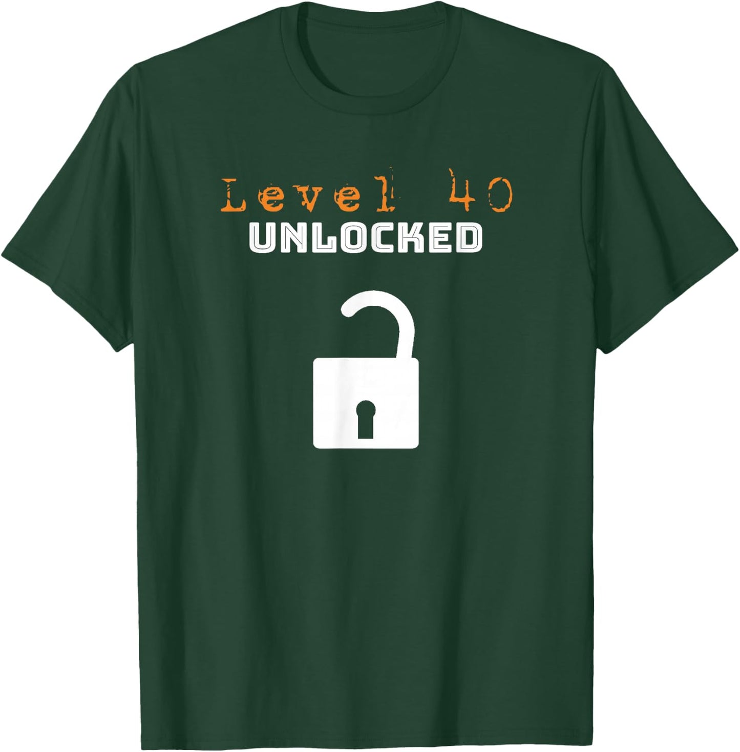 40th Birthday Shirt Gifts - Level 40 Unlocked Over The Hill T-Shirt - T-Shirt | Forest
