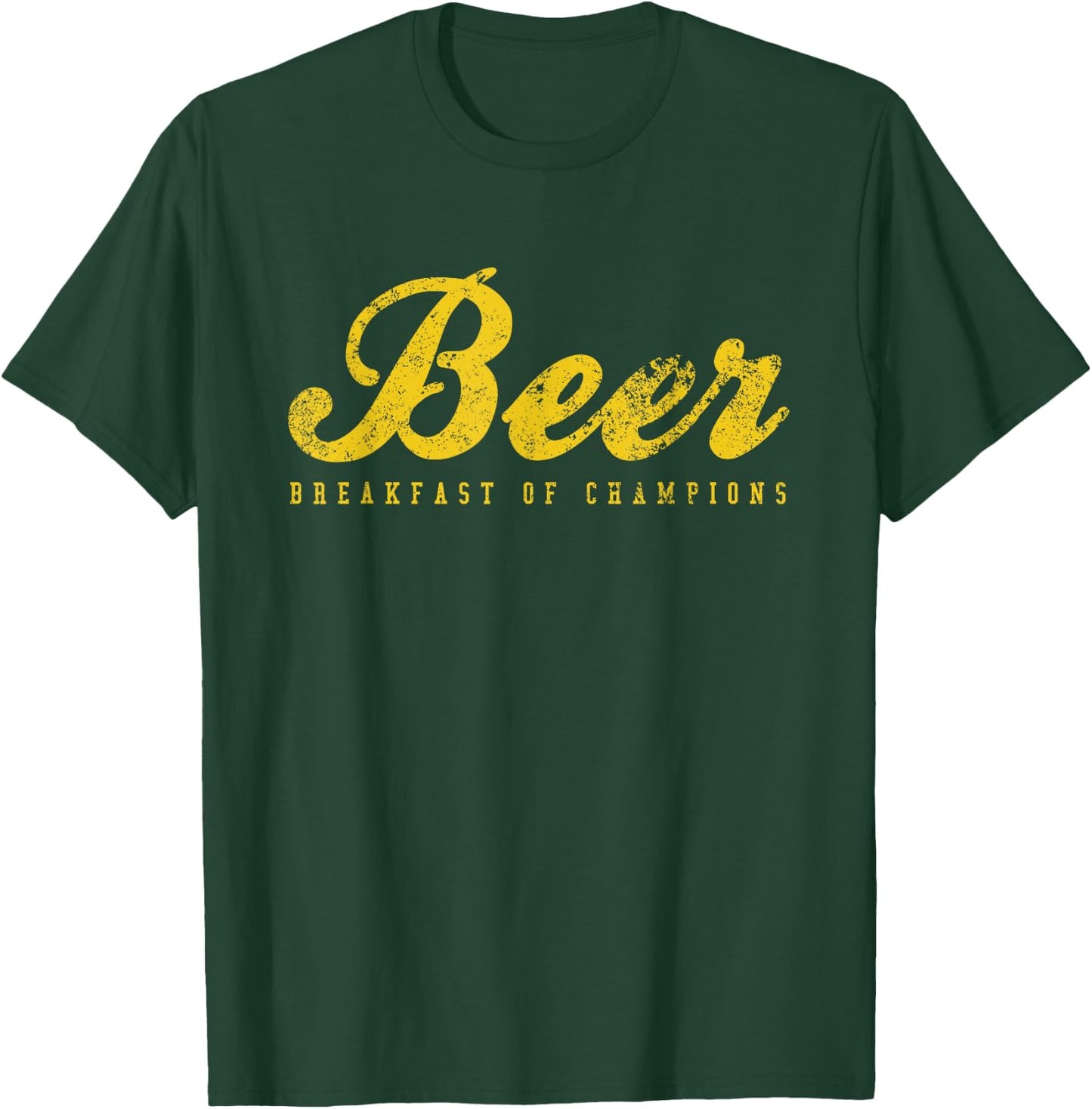 Beer Breakfast of Champions vintage inspired Funny T-Shirt - T-Shirt | Forest