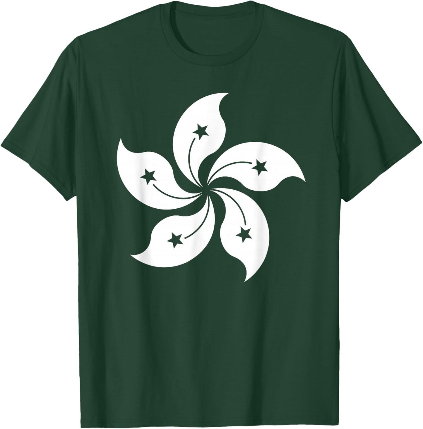Hong Kong Flag Five Petal Orchid Tree T-Shirt - T-Shirt | Forest