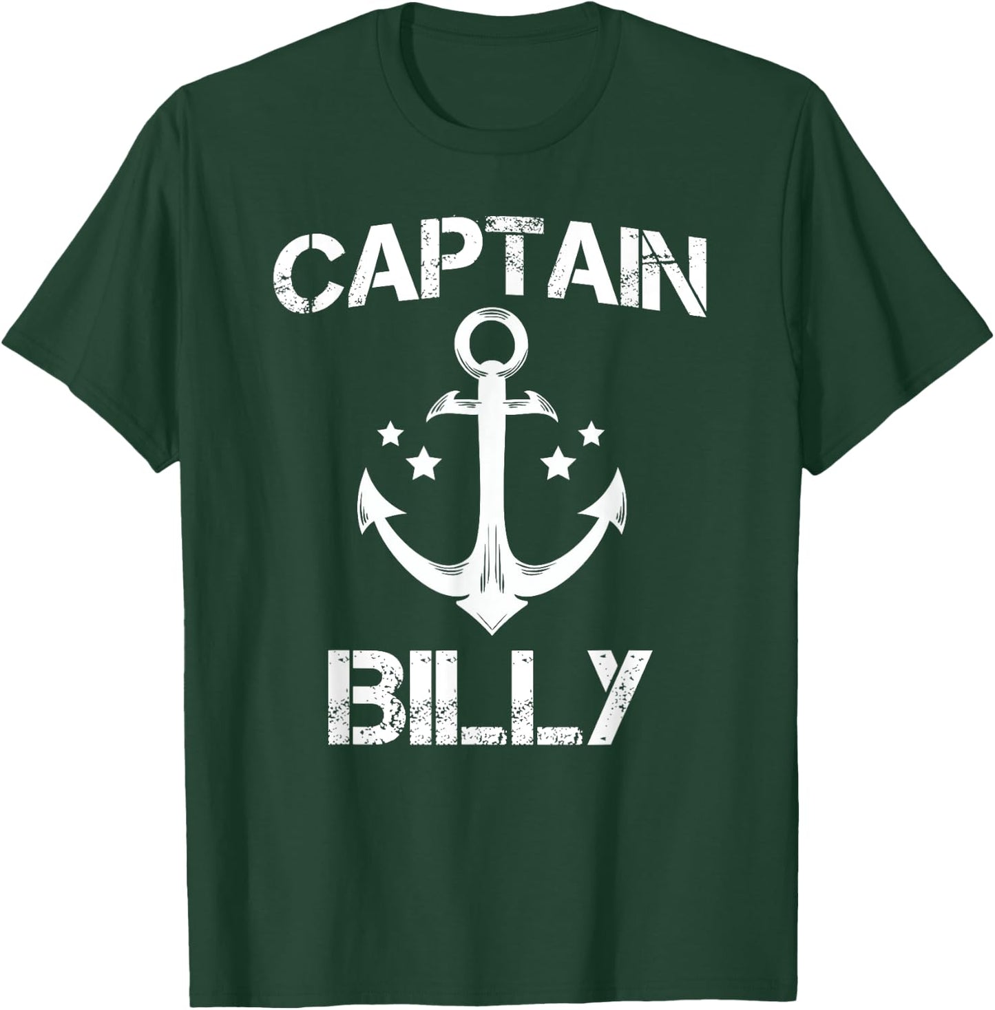 CAPTAIN BILLY Funny Birthday Personalized Name Boat Gift T-Shirt - T-Shirt | Forest