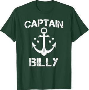 CAPTAIN BILLY Funny Birthday Personalized Name Boat Gift T-Shirt - T-Shirt | Forest