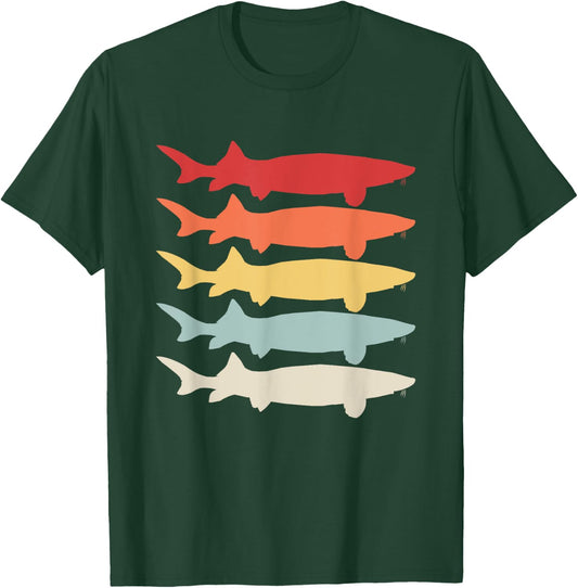White Sturgeon Graphic Freshwater Fishing Gift T-Shirt - T-Shirt | Forest