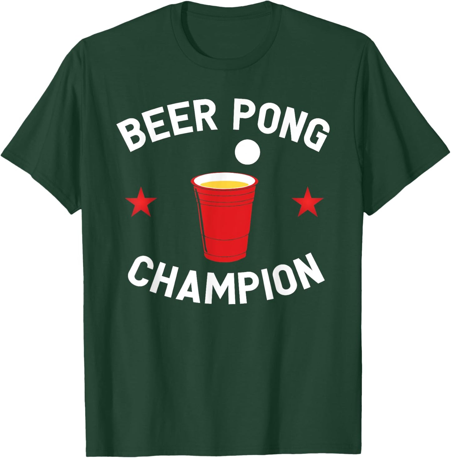 Funny Beer Pong Champion Vintage Gift T-Shirt - T-Shirt | Forest