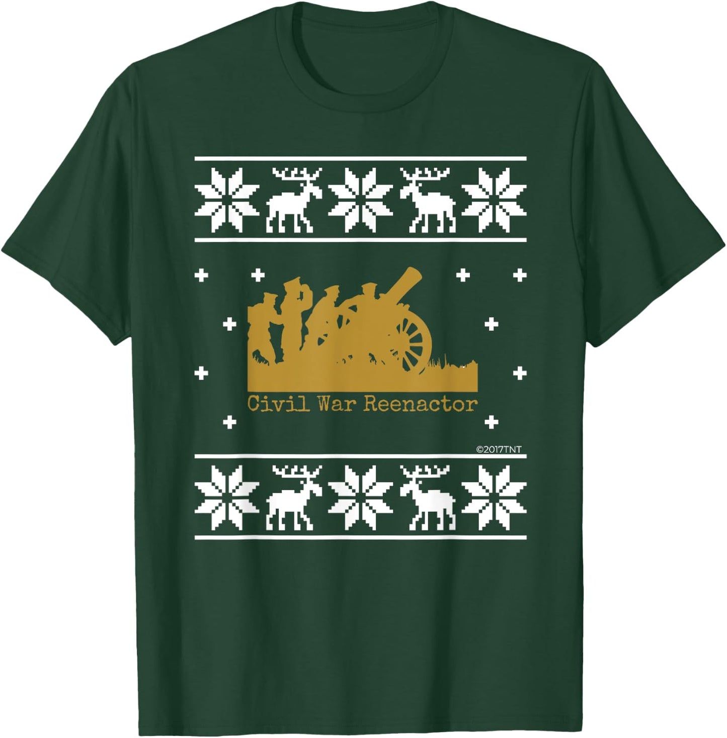 Civil War Re-enactor Ugly Christmas Shirt T-Shirt - T-Shirt | Forest
