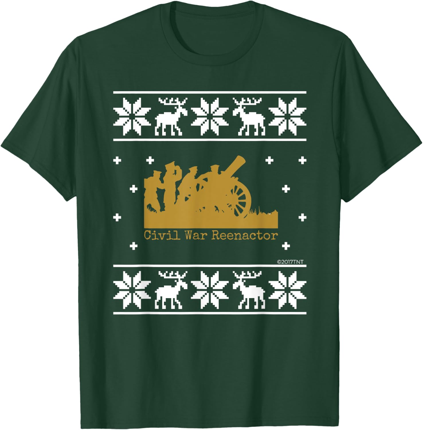 Civil War Re-enactor Ugly Christmas Shirt T-Shirt - T-Shirt | Forest