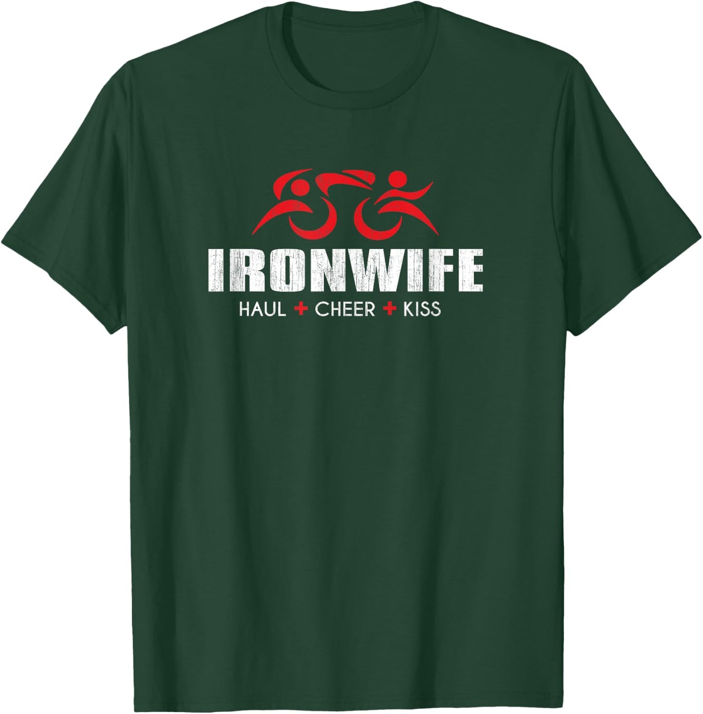 IRONWIFE Tri IronSherpa Triathlon - Haul Cheer Triathlete T-Shirt - T-Shirt | Forest